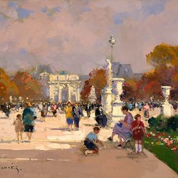 《杜乐丽花园》爱德华·科尔特斯(Edouard Cortes)高清作品欣赏