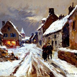 《冬夜》爱德华·科尔特斯(Edouard Cortes)高清作品欣赏