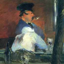 爱德华·马奈(Edouard Manet)高清作品:In the bar &amp;ampquotLe Bouchon&amp;ampquot
