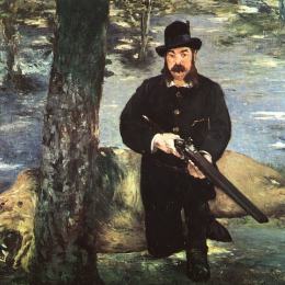 爱德华·马奈(Edouard Manet)高清作品:Pertuiset, Lion Hunter