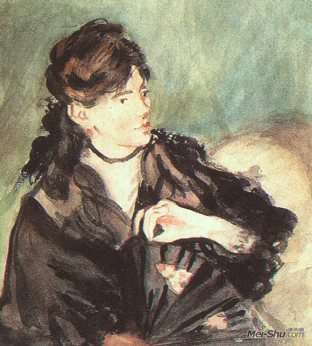 爱德华·马奈(edouard manet)高清作品《贝尔特·莫里索画像》