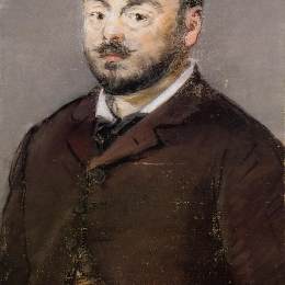 爱德华·马奈(Edouard Manet)高清作品:Portrait of composer Emmanual Chabrier