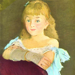 爱德华·马奈(Edouard Manet)高清作品:Portrait of Lina Campineanu