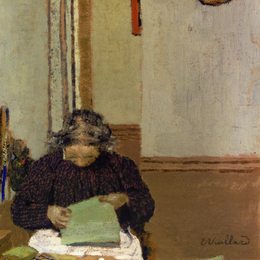 《夫人维亚尔缝》爱德华·维亚尔(Edouard Vuillard)高清作品欣赏