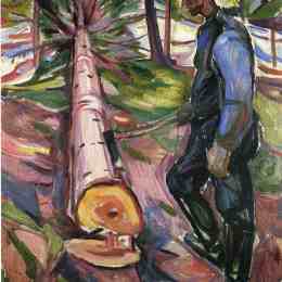 《伐木工人》爱德华·蒙克(Edvard Munch)高清作品欣赏