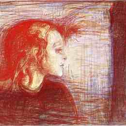 《病孩二》爱德华·蒙克(Edvard Munch)高清作品欣赏