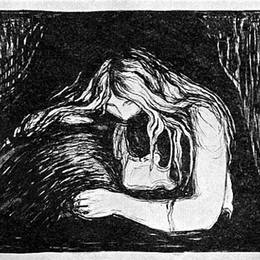 《吸血鬼II》爱德华·蒙克(Edvard Munch)高清作品欣赏