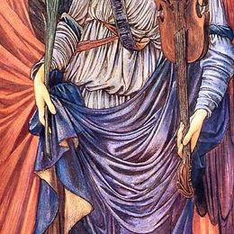 《音乐天使》爱德华·伯尔尼·琼斯(Edward Burne-Jones)高清作品欣赏