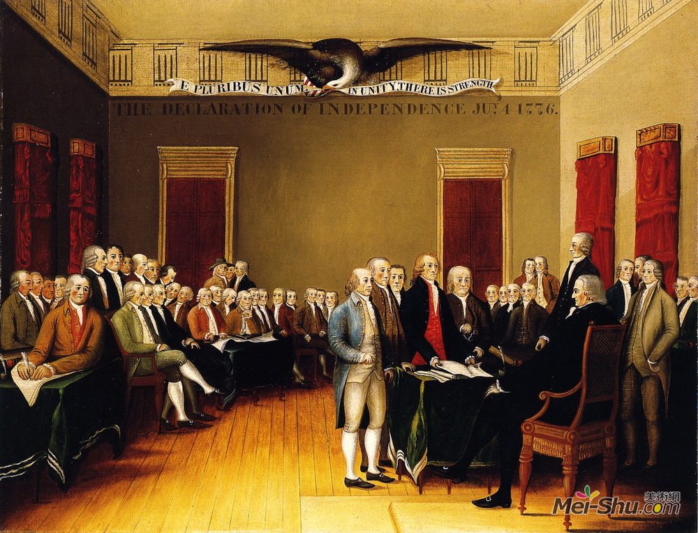 《《独立宣言》,1776年7月4日》爱德华·希克斯(edward hicks)高清