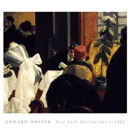 《纽约西餐厅》爱德华·霍普(Edward Hopper)高清作品欣赏