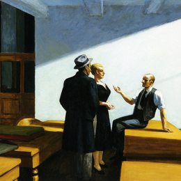 《夜间会议》爱德华·霍普(Edward Hopper)高清作品欣赏