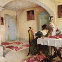 《混合泳》埃德温·奥斯汀·艾比(Edwin Austin Abbey)高清作品欣赏