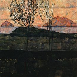 《落日》埃贡·席勒(Egon Schiele)高清作品欣赏