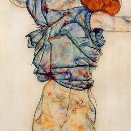 《脱衣女郎》埃贡·席勒(Egon Schiele)高清作品欣赏