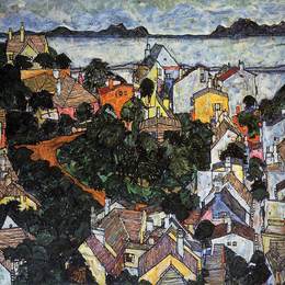 埃贡·席勒(Egon Schiele)高清作品:Summer Landscape, Krumau