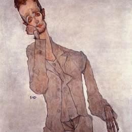 《卡尔扎科夫采克的肖像》埃贡·席勒(Egon Schiele)高清作品欣赏