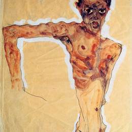 《自画像》埃贡·席勒(Egon Schiele)高清作品欣赏