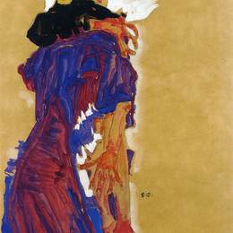 《躺在枕头上的女孩》埃贡·席勒(Egon Schiele)高清作品欣赏