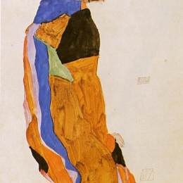 《舞者莫阿》埃贡·席勒(Egon Schiele)高清作品欣赏