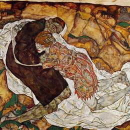 《死亡与少女》埃贡·席勒(Egon Schiele)高清作品欣赏