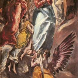 《无玷观念的处女》埃尔·格列柯(El Greco)高清作品欣赏