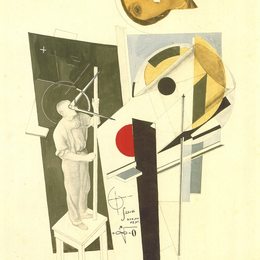 《工作中的塔特林》埃尔·利西茨基(El Lissitzky)高清作品欣赏