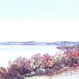 伊丽莎白·汤普森(Elizabeth Thompson)高清作品:Galilee, looking from near the mouth of the Jordan towards t