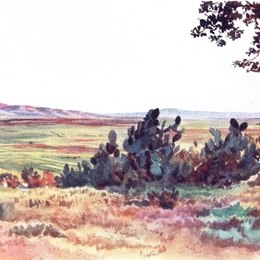 伊丽莎白·汤普森(Elizabeth Thompson)高清作品:The Plain of Esdraelon, from foot of Tabor, with the village