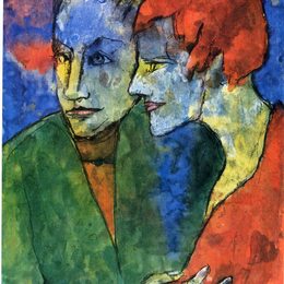 《年轻夫妇》埃米尔·诺尔迪(Emil Nolde)高清作品欣赏