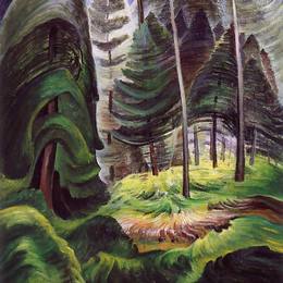 《郁郁不乐的大海》埃米莉·凯尔(Emily Carr)高清作品欣赏