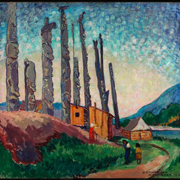 《夏洛特皇后群岛吉特旺克》埃米莉·凯尔(Emily Carr)高清作品欣赏