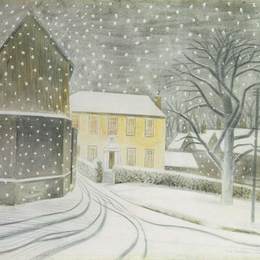 《雪中的霍尔斯特德路》艾里克·拉斐留斯(Eric Ravilious)高清作品欣赏