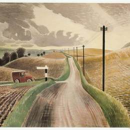 《威尔特郡景观》艾里克·拉斐留斯(Eric Ravilious)高清作品欣赏