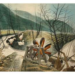 《水轮》艾里克·拉斐留斯(Eric Ravilious)高清作品欣赏