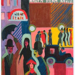 《雨中滞留》恩斯特·路德维希·克尔希纳(Ernst Ludwig Kirchner)高清作品欣赏