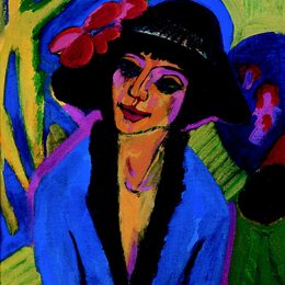 《格尔达的肖像》恩斯特·路德维希·克尔希纳(Ernst Ludwig Kirchner)高清作品欣赏