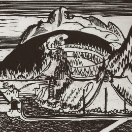 恩斯特·路德维希·克尔希纳(Ernst Ludwig Kirchner)高清作品:Clavadel Mountain Seen from Frauenkirch