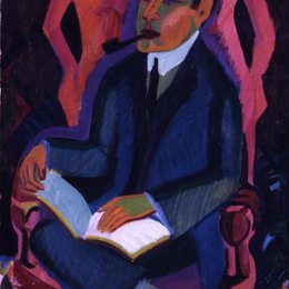 恩斯特·路德维希·克尔希纳(Ernst Ludwig Kirchner)高清作品:Portrait of Art Dealer Manfred Shames