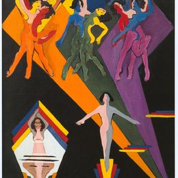 《五彩缤纷的舞女》恩斯特·路德维希·克尔希纳(Ernst Ludwig Kirchner)高清作品欣赏