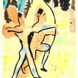 恩斯特·路德维希·克尔希纳(Ernst Ludwig Kirchner)高清作品:Archer at Wildboden