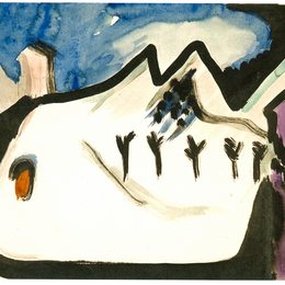 《雪景》恩斯特·路德维希·克尔希纳(Ernst Ludwig Kirchner)高清作品欣赏