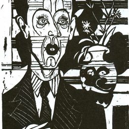 恩斯特·路德维希·克尔希纳(Ernst Ludwig Kirchner)高清作品:Portrait of Dr. Huggler