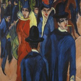 《柏林街景》恩斯特·路德维希·克尔希纳(Ernst Ludwig Kirchner)高清作品欣赏