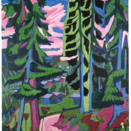 恩斯特·路德维希·克尔希纳(Ernst Ludwig Kirchner)高清作品:Wildboden Mountains Forest