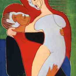 恩斯特·路德维希·克尔希纳(Ernst Ludwig Kirchner)高清作品:Lovers (The Hembusses)