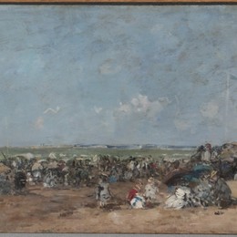 《海滩风光》尤金·布丹(Eugene Boudin)高清作品欣赏