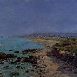 尤金·布丹(Eugene Boudin)高清作品:Douarnenez, the Shore and the Bay