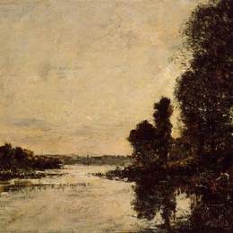《索姆河畔圣瓦莱里》尤金·布丹(Eugene Boudin)高清作品欣赏