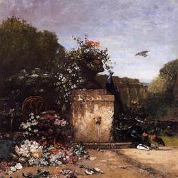 《花园》尤金·布丹(Eugene Boudin)高清作品欣赏