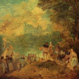 尤金·布丹(Eugene Boudin)高清作品:The Pilgrimage to Cythera (after Watteau)